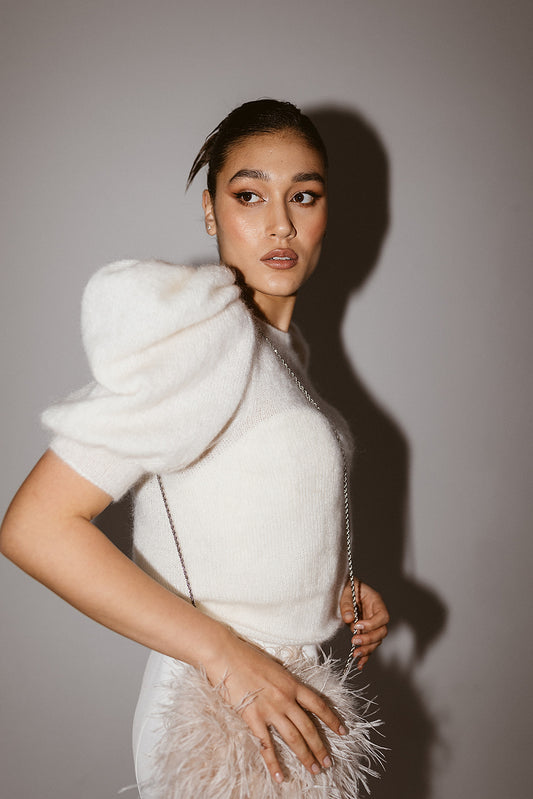 BOLD IVY - Extravaganter Brautpullover