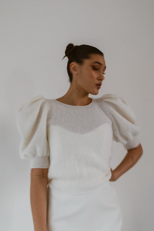 BOLD IVY - Extravaganter Brautpullover