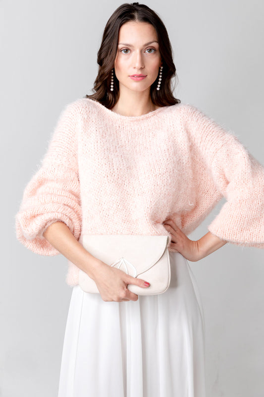 COSY ROSIE OVERSIZED - Pullover mit V-Rücken