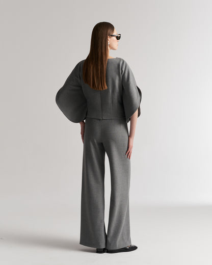 Tulipe Pants – High-Waist Hose aus Wolle mit geradem Bein, elegant & zeitlos