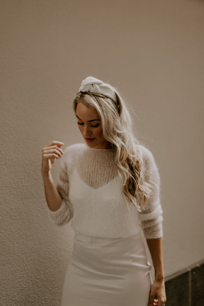 COSY ROSIE CROPPED SILK - Pullover mit V-Rücken