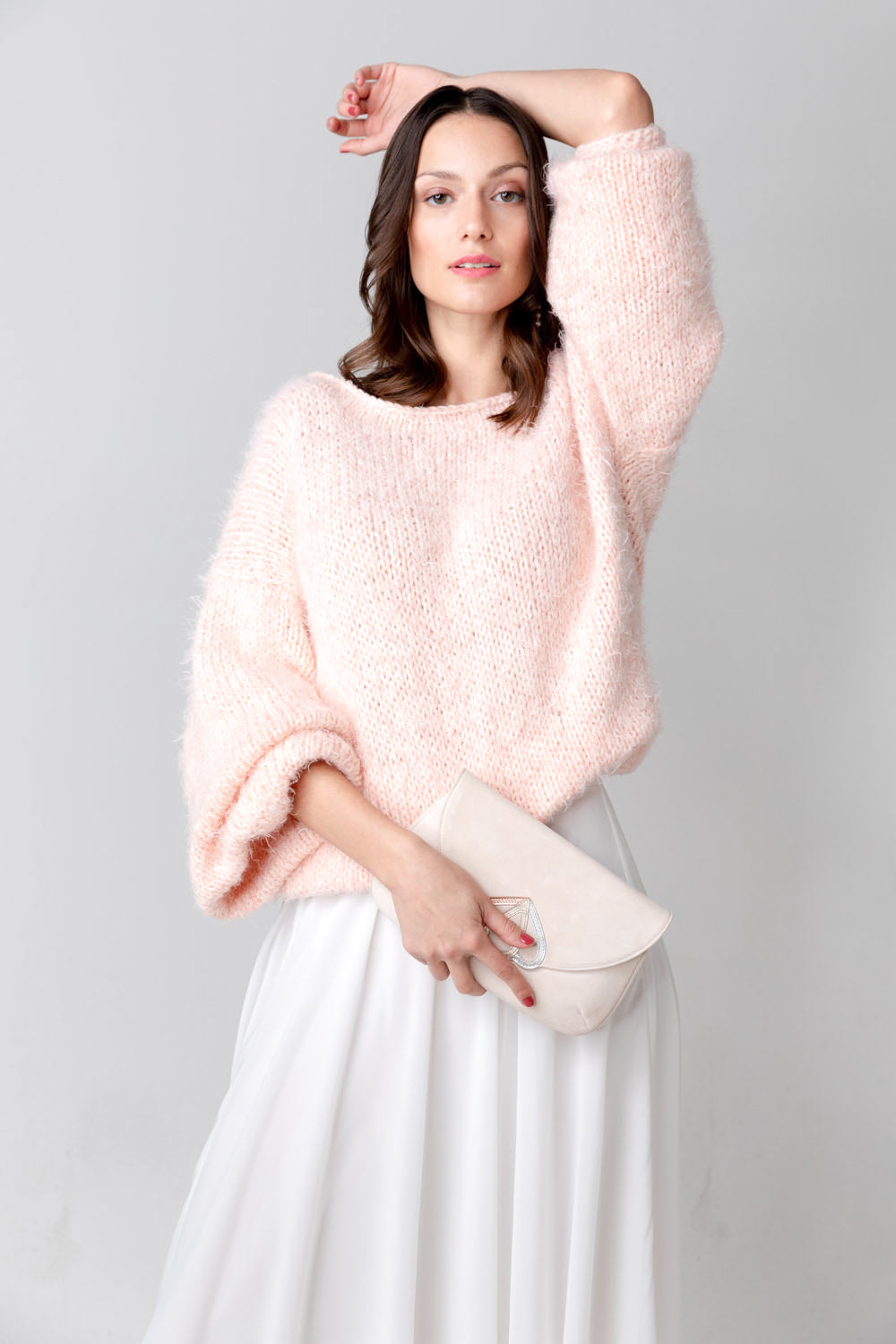 COSY ROSIE OVERSIZED - Pullover mit V-Rücken