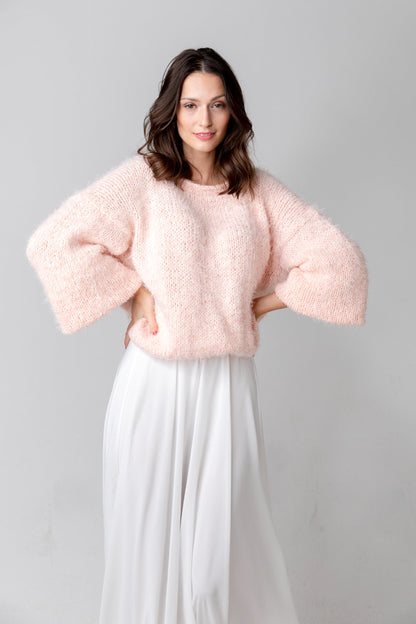 COSY ROSIE OVERSIZED - Pullover mit V-Rücken