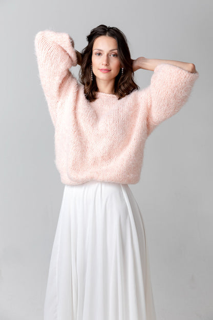 COSY ROSIE OVERSIZED - Pullover mit V-Rücken